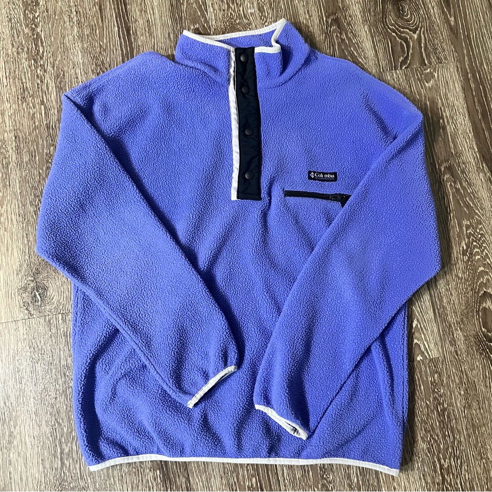 Columbia Men's Purple Zip-Up Sweater